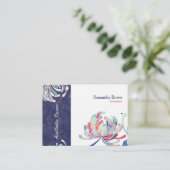 Chic Elegant Floral Esthetician Visitekaartje (Staand voorkant)