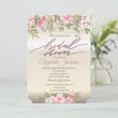 Chic Elegant Floral String Lights Vrijgezellenfees Kaart (Staand voorkant)