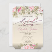 Chic Elegant Floral String Lights Vrijgezellenfees Kaart (Voorkant)