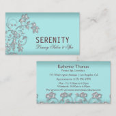 Chic Elegant Floral Swirls Spa Card Visitekaartje (Voorkant / Achterkant)