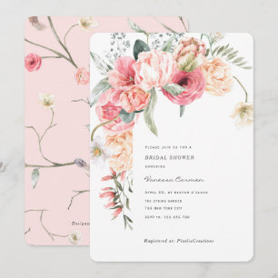 Chic elegant florale tuin romantische waterverf kaart