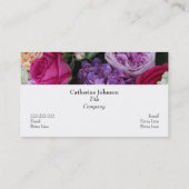 Chic Elegant Flowers Florist Professional Visitekaartje (Achterkant)