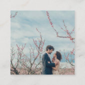 Chic Elegant fotograaf Typografie Blush Vierkante Visitekaartje (Achterkant)