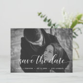 Chic Elegant Fotokaart Save The Date (Staand voorkant)