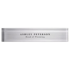 Chic Elegant geborsteld staal Naambordje