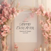 Chic Elegant Gelukkig Altijd Na Huwelijk Welkom Acryl Bord