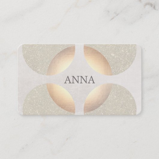 Chic Elegant Glitter Faux Gold Beauty en Mode Visitekaartje (Voorkant)