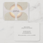 Chic Elegant Glitter Faux Gold Beauty en Mode Visitekaartje (Voorkant / Achterkant)