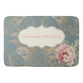 Chic Elegant Gold Damask Rozen Badmat (Voorkant)