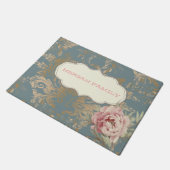 Chic Elegant Gold Damask Rozen Deurmat (Schuin)