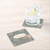 Chic Elegant Gold Damask Rozen Kartonnen Onderzetters (Insitu)