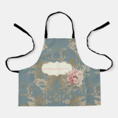 Chic Elegant Gold Damask Rozen Schort (Voorkant)