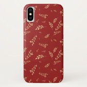 Chic Elegant Gold Foil blaast rood op Case-Mate iPhone Case (Achterkant)