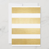 Chic Elegant Gold foil & white bruiloft uitnodigin Kaart (Achterkant)