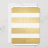 Chic Elegant Gold foil & white bruiloft uitnodigin Kaart (Achterkant)