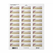 Chic Elegant,Goud,Bloemen Adreslabel Etiket (Full Sheet)