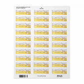 Chic Elegant, Goud, Bokeh Bloem Adreslabel Etiket (Full Sheet)