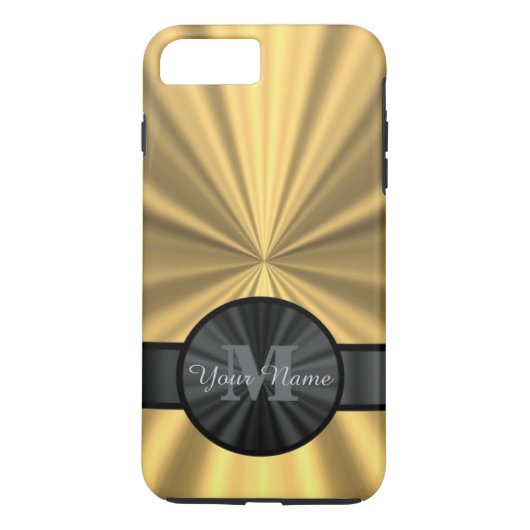 Chic elegant goud gepersonaliseerd monogram Case-Mate iPhone case (Achterkant)