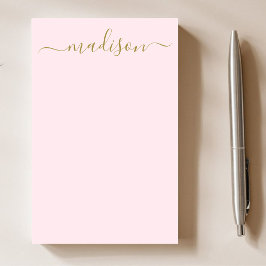 Chic Elegant Gouden Kalligrafie Script Naam Post-it® Notes