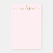 Chic Elegant Gouden Kalligrafie Script Naam Post-it® Notes (Voorkant)