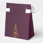Chic Elegant Gouden Kerstboom Dank u bruiloft Bedankdoosjes (Achterkant)