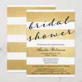 Chic Elegant Goudfolie vrijgezellenfeest Uitnodigi Kaart (Voorkant / Achterkant)