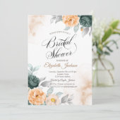 Chic Elegant Green Rozen Vrijgezellenfeest Kaart (Staand voorkant)