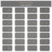 Chic Elegant Grey Christmas Card Mailing Label Set (Voorkant)