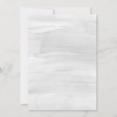 Chic Elegant Grey White Waterverf Floral Wedding Kaart (Achterkant)
