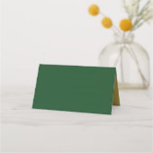 Chic Elegant Groen en Faux Goud Geometrisch Plaatskaartje (Achterkant)