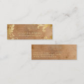 chic elegant haar stylist haarstaartgoudblad mini visitekaartje (Voorkant / Achterkant)