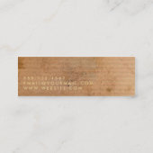 chic elegant haar stylist haarstaartgoudblad mini visitekaartje (Achterkant)