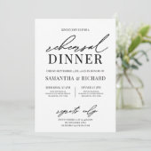 Chic elegant handgeschreven rustic repetitief dine kaart (Staand voorkant)