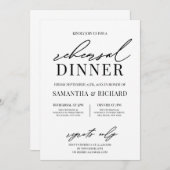 Chic elegant handgeschreven rustic repetitief dine kaart (Voorkant / Achterkant)