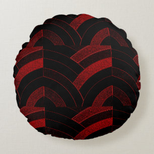 chic elegant hedendaags chevron rond kussen