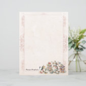 Chic Elegant High Tea Jouw naam briefpapier (Staand voorkant)