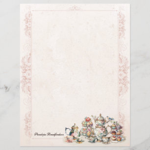 Chic Elegant High Tea Jouw naam briefpapier