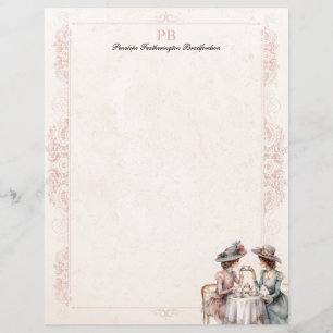 Chic Elegant High Tea Monogrammed Papier van het P