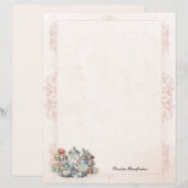Chic Elegant High Tea Ongevoerd Papier (Voorkant / Achterkant)