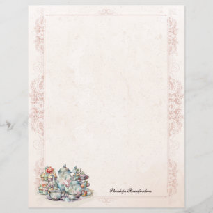 Chic Elegant High Tea Ongevoerd Papier