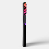 Chic Elegant Holography Pink  Monogramed Case-Mate iPhone Case (Achterkant / Rechts)