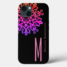 Chic Elegant Holography Pink  Monogramed Case-Mate iPhone Case