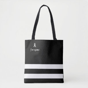 Chic Elegant Ik ben een overlevende borstkanker. Tote Bag