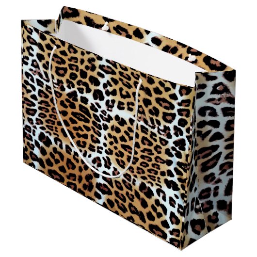 Chic Elegant Leopard Animal Print Specialized Groot Cadeauzakje (Achterkant Gekanteld)