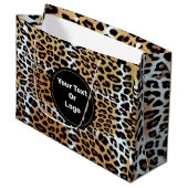 Chic Elegant Leopard Animal Print Specialized Groot Cadeauzakje (Voorkant Gekanteld)