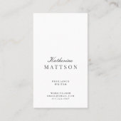 Chic + Elegant Linen Professional Visitekaartje (Achterkant)