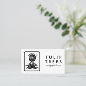 Chic Elegant Logo Stylied Tulip Wellness Healer Visitekaartje (Staand voorkant)