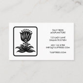 Chic Elegant Logo Stylied Tulip Wellness Healer Visitekaartje (Achterkant)