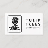 Chic Elegant Logo Stylied Tulip Wellness Healer Visitekaartje (Voorkant)