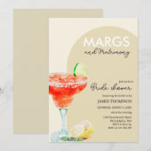 Chic Elegant Margs en Matrimony Vrijgezellenfeest Kaart (Voorkant / Achterkant)